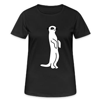 erdmann - Frauen T-Shirt atmungsaktiv - Schwarz - Vorne - AI Model Female 172 light (172cm)
