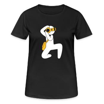 photographe - T-shirt respirant Femme - noir - Devant - AI Model Female 172 light (172cm)