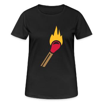 Match flame - Women's Breathable T-Shirt - black - Front - AI Model Female 172 light (172cm)