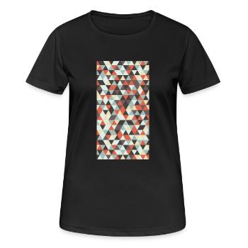 Triangle pattern - Women's Breathable T-Shirt - black - Front - AI Model Female 172 light (172cm)