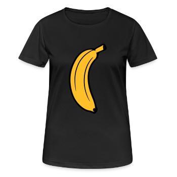 obst banane lecker gesund essen bananenschale krum - Frauen T-Shirt atmungsaktiv - Schwarz - Vorne - AI Model Female 172 light (172cm)