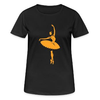 Primaballerina-Ballett - Frauen T-Shirt atmungsaktiv - Schwarz - Vorne - AI Model Female 172 light (172cm)