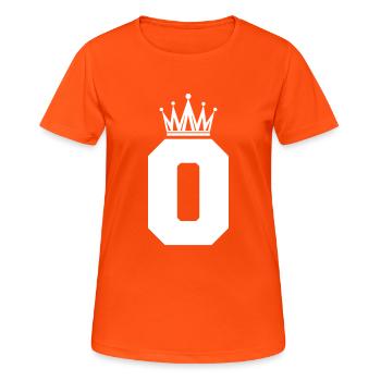 0 Couronne - T-shirt respirant Femme - orange néon - Devant - AI Model Female 172 dark (172cm)