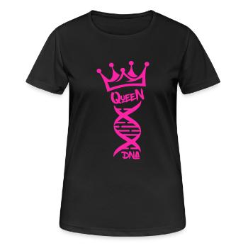 Queen DNA - Frauen T-Shirt atmungsaktiv - Schwarz - Vorne - AI Model Female 172 light (172cm)