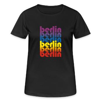 Berlin Berlin - Frauen T-Shirt atmungsaktiv - Schwarz - Vorne - AI Model Female 172 light (172cm)