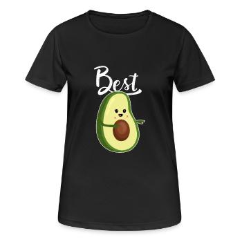 Chemise de partenaire meilleur couple-avocat amour - T-shirt respirant Femme - noir - Devant - AI Model Female 172 light (172cm)