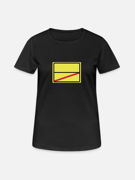 ortsschild blank - Women's Breathable T-Shirt - black