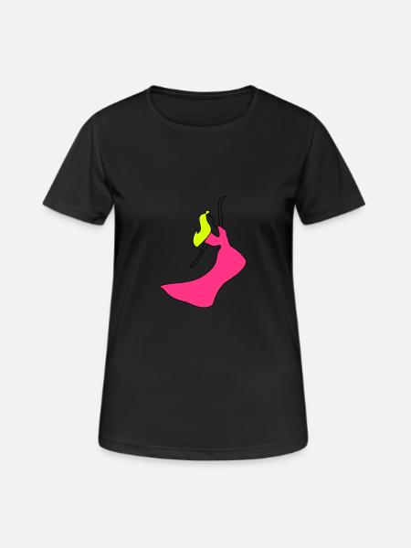 Princesse / Danseuse - Couleurs de motifs personnalisables - T-shirt respirant Femme - noir