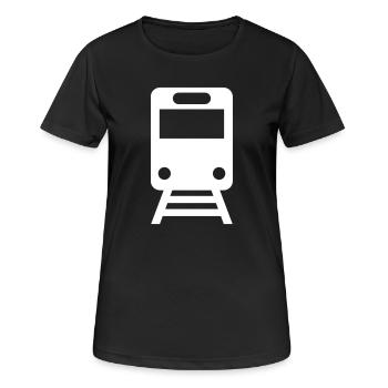 Zug - Frauen T-Shirt atmungsaktiv - Schwarz - Vorne - AI Model Female 172 light (172cm)