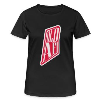 old AF Text Logo - Frauen T-Shirt atmungsaktiv - Schwarz - Vorne - AI Model Female 172 light (172cm)