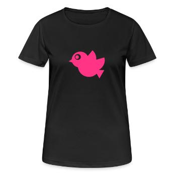 Vogel - Frauen T-Shirt atmungsaktiv - Schwarz - Vorne - AI Model Female 172 light (172cm)