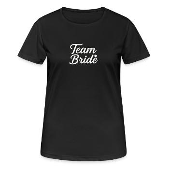 Team Bride - Team Braut - Frauen T-Shirt atmungsaktiv - Schwarz - Vorne - AI Model Female 172 light (172cm)