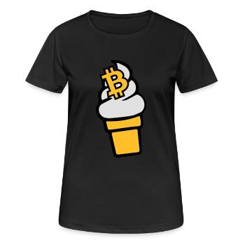 Bitcoin-Cream - Women's Breathable T-Shirt - black - Front - AI Model Female 172 light (172cm)