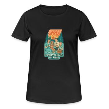 Klimakrise & Ignoranz - Frauen T-Shirt atmungsaktiv - Schwarz - Vorne - AI Model Female 172 light (172cm)