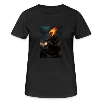 Ghost Rider - Frauen T-Shirt atmungsaktiv - Schwarz - Vorne - AI Model Female 172 light (172cm)