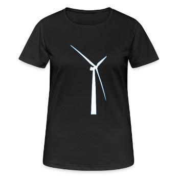 windmill windmuehle wind turbine windrad9 - Frauen T-Shirt atmungsaktiv - Schwarz - Vorne - AI Model Female 172 light (172cm)