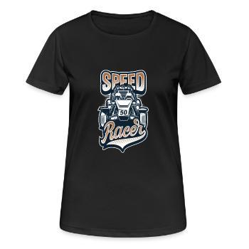 Car Racing - Race Cars - Sports Cars - Women's Breathable T-Shirt - black - Front - AI Model Female 172 light (172cm)