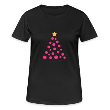 Weihnachtsbaum - Frauen T-Shirt atmungsaktiv - Schwarz - Vorne - AI Model Female 172 light (172cm)