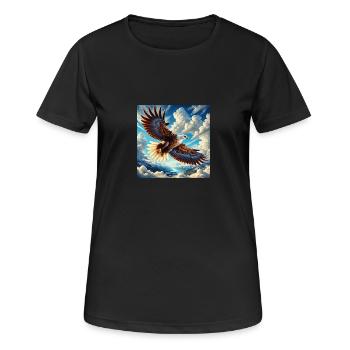 Aigle majestueux - T-shirt respirant Femme - noir - Devant - AI Model Female 172 light (172cm)