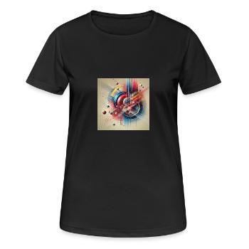 Colours in motion - Women's Breathable T-Shirt - black - Front - AI Model Female 172 light (172cm)