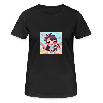 Sweet A - Frauen T-Shirt atmungsaktiv - Schwarz - Vorne - AI Model Female 172 light (172cm)