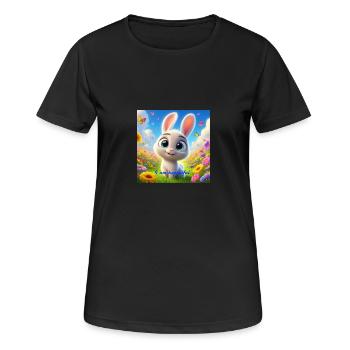 I am hoppelful - Frauen T-Shirt atmungsaktiv - Schwarz - Vorne - AI Model Female 172 light (172cm)