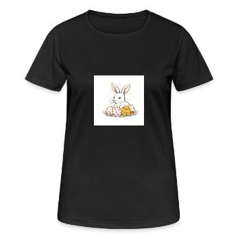 Kunterbuntes Osterfest - Frauen T-Shirt atmungsaktiv - Schwarz - Vorne - AI Model Female 172 light (172cm)