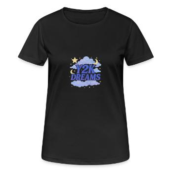 Nuages de mode Y2k - T-shirt respirant Femme - noir - Devant - AI Model Female 172 light (172cm)