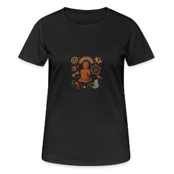art - T-shirt respirant Femme - noir - Devant - AI Model Female 172 light (172cm)