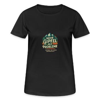 Plus de sommets que de problèmes - T-shirt respirant Femme - noir - Devant - AI Model Female 172 light (172cm)