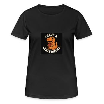 J’ai une copine - T-shirt respirant Femme - noir - Devant - AI Model Female 172 light (172cm)