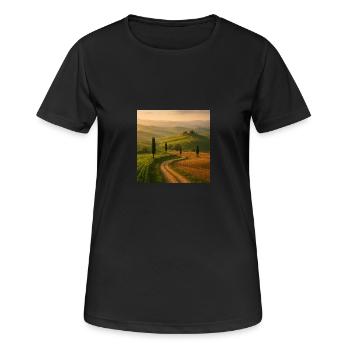 Beaux paysages - T-shirt respirant Femme - noir - Devant - AI Model Female 172 light (172cm)