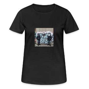 Bro-Shirt - Frauen T-Shirt atmungsaktiv - Schwarz - Vorne - AI Model Female 172 light (172cm)