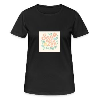 Soft Life Club - Women's Breathable T-Shirt - black - Front - AI Model Female 172 light (172cm)