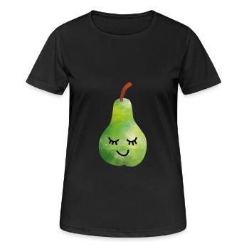 birne - Frauen T-Shirt atmungsaktiv - Schwarz - Vorne - AI Model Female 172 light (172cm)