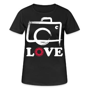 Love Photography - Women's Breathable T-Shirt - black - Front - AI Model Female 172 light (172cm)