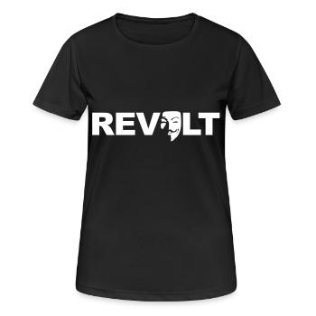 Revolt - Guy Fawkes - Women's Breathable T-Shirt - black - Front - AI Model Female 172 light (172cm)