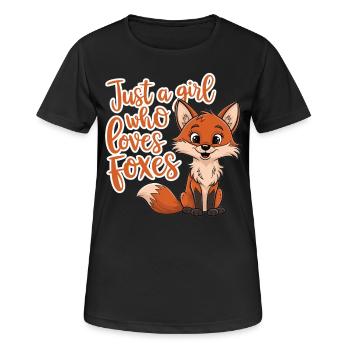 Fox you stole my heart - Women's Breathable T-Shirt - black - Front - AI Model Female 172 light (172cm)