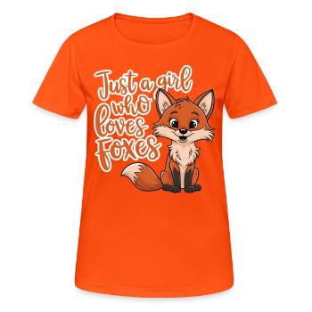 Fox you stole my heart - Women's Breathable T-Shirt - neon orange - Front - AI Model Female 172 dark (172cm)