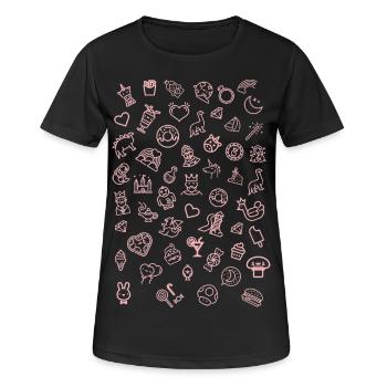Traumwelt - Frauen T-Shirt atmungsaktiv - Schwarz - Vorne - AI Model Female 172 light (172cm)