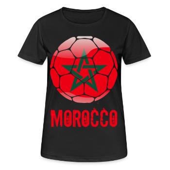 Maroc Football - T-shirt respirant Femme - noir - Devant - AI Model Female 172 light (172cm)