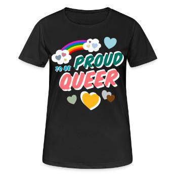 Proud to be Queer - Women's Breathable T-Shirt - black - Front - AI Model Female 172 light (172cm)