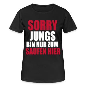 Sorry Jungs Mädels Shirt - Frauen T-Shirt atmungsaktiv - Schwarz - Vorne - AI Model Female 172 light (172cm)