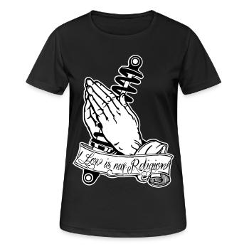 Praying Hands coilovers - Frauen T-Shirt atmungsaktiv - Schwarz - Vorne - AI Model Female 172 light (172cm)