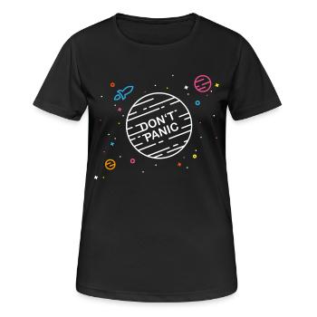 Do not panic - Women's Breathable T-Shirt - black - Front - AI Model Female 172 light (172cm)