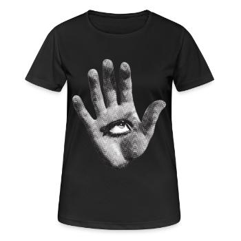 Aquarel Mystical - Women's Breathable T-Shirt - black - Front - AI Model Female 172 light (172cm)