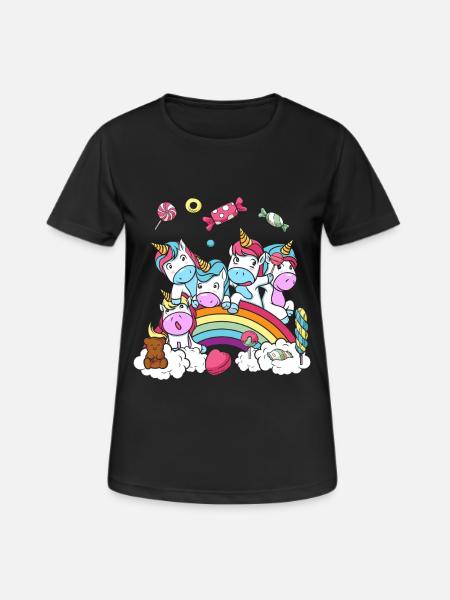 Birthday Gift Unicorn Party Daughter - Women's Breathable T-Shirt - black