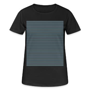 Motif Rayures bleues - T-shirt respirant Femme - noir - Devant - AI Model Female 172 light (172cm)