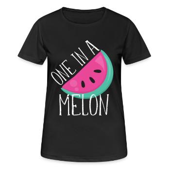 Un dans un melon - T-shirt respirant Femme - noir - Devant - AI Model Female 172 light (172cm)