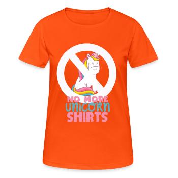 No more unicorn shirts - Women's Breathable T-Shirt - neon orange - Front - AI Model Female 172 dark (172cm)